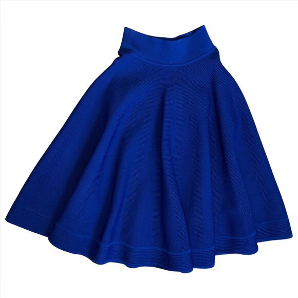 SCANLAN THEODORE Crepe Knit Cobalt Blue Circle Skirt $450 NWT S - Picture 3 of 4